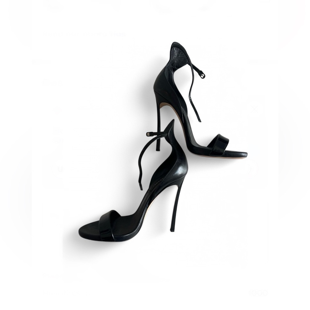 Casadei Luxury Blade High Heel Sandals 
Black
Leather